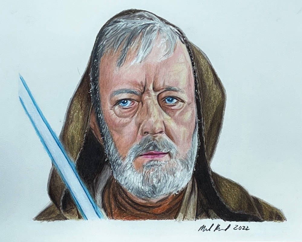 Obi-Wan, a traditional drawing by Mark Russinovich