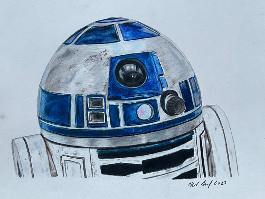 R2-D2, a traditional drawing by Mark Russinovich